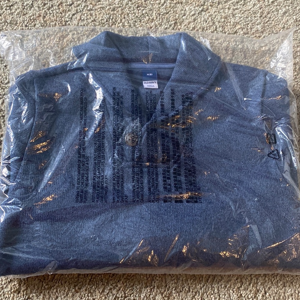 Old navy cowl neck fleece sweater boys medium 8 new in bag